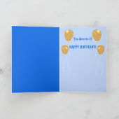 イエロー・ラブラドール・レトリーバー誕生日ポーティ カード (内部)