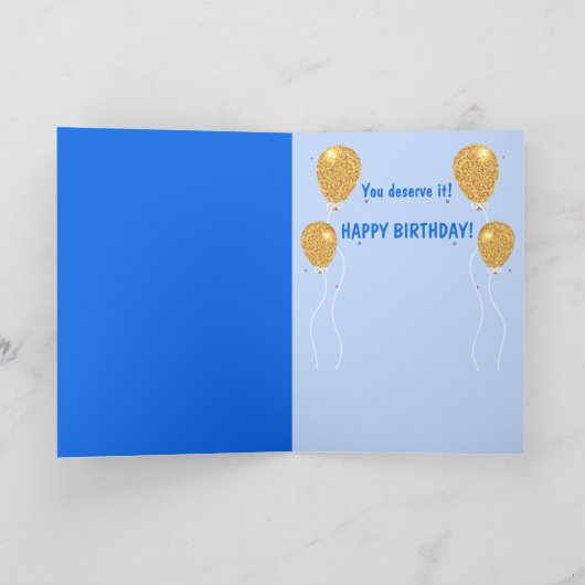 イエロー・ラブラドール・レトリーバー誕生日ポーティ カード (内部)