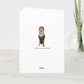 イエロー・ラブラドール・レトリーバー迷彩柄父の日 カード (裏面)