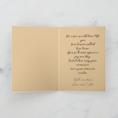 イエロー・ラブラドール・レトリーバー金ゴールド天使の喪失悔やみや弔慰 カード (内部)
