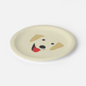 イエロー・ラブラドール・レトリーバー顔 ペーパープレート (アングル)