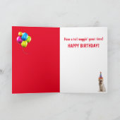 イエロー・ラブラドール・レトリーバー&ケーキハッピーバースデー カード (内部)