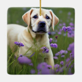 イエロー・ラブラドール・レトリーバー セラミックオーナメント (裏面)