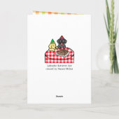 イエロー・ラブラドール・レトリーバー&ブラックラボ誕生日 カード (裏面)