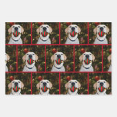 イエロー・ラブラドール・レトリーバー ラッピングペーパーシート (正面)