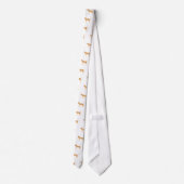 イエロー・ラブラドール・レトリーバー-ラブラドールリトリバーのシルエット ネクタイ (裏面)