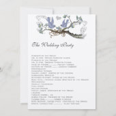 イエロー&ラベンダーヴィンテージラベバード結婚式 プログラム (裏面)