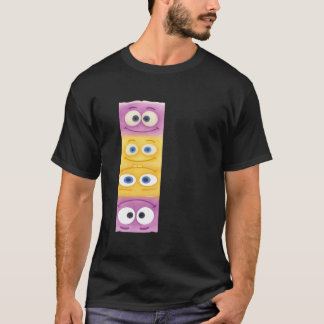 イエロー+ラベンダー カートゥーンTシャツ Tシャツ