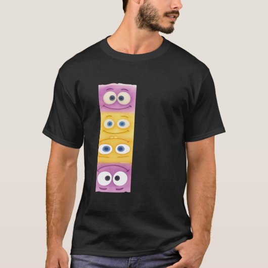 イエロー＋ラベンダー カートゥーンTシャツ Tシャツ (正面)