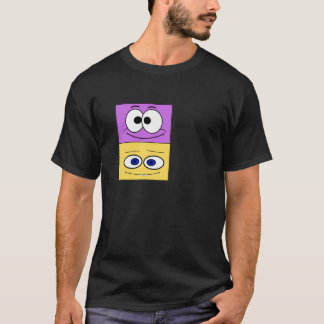 イエロー+ラベンダー カートゥーンTシャツ Tシャツ