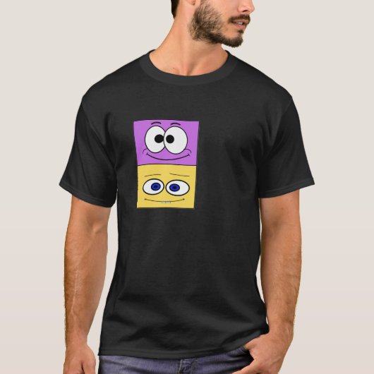 イエロー+ラベンダー カートゥーンTシャツ Tシャツ (正面)