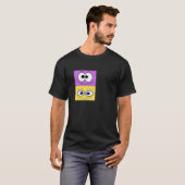イエロー+ラベンダー カートゥーンTシャツ Tシャツ (正面フル)
