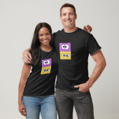 イエロー+ラベンダー カートゥーンTシャツ Tシャツ (ユニセックス)