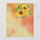 イエロー&レッドサンフラワースクラップブック紙 (裏面)