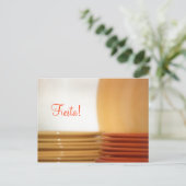 イエロー&レッドスタックフィエスタプレート ポストカード (スタンド正面)