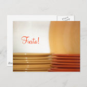 イエロー&レッドスタックフィエスタプレート ポストカード (正面/裏面)
