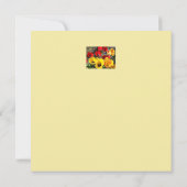 イエロー&レッドチューリップフラット誕生日カード カード (裏面)