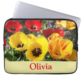 イエロー&レッドチューリップラップトップスリーブ ラップトップスリーブ