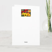 イエロー&レッドチューリップ誕生日カード カード (裏面)