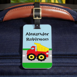 イエロー/レッドボーイズ小型トラック建築 ラゲッジタグ