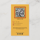 イエロー&レッドモダンベーカリーインスタグラムプロフェッショナル 名刺 (裏面)