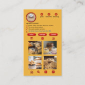 イエロー&レッドモダンベーカリーインスタグラムプロフェッショナル 名刺 (正面)