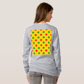 イエロー レッド グリーン 水玉 デザイン Tシャツ (裏面フル)