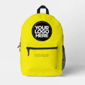 イエロー |ロパーソナライズされたゴと企業の文字 プリントバックパック (正面)