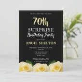 イエロー・ローズ・トロピカル70回サプライズ・バースデー・パーティー 招待状 (スタンド正面)