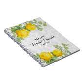 イエロー・ローズ・ブライダル・シャワー・ギフトリスト ノートブック (右側)