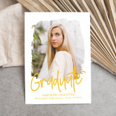 イエロー |写真名門私立校風のの卒業のスクリプト 案内状