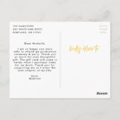 イエロー |写真名門私立校風のの卒業式 ポストカード (裏面)