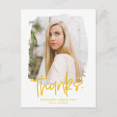 イエロー |写真名門私立校風のの卒業式 ポストカード (正面)