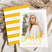 イエロー |写真名門私立校風の卒業パーティーのスクリプト 招待状