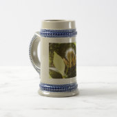 イエロー（昆虫）オオカバマダラ、モナークフラワースタインマグ ビールジョッキ (正面左)