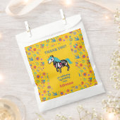 イエロー | Day of the Dead Unicorn誕生日パーティー フェイバーバッグ (クリップ留めされた状態)