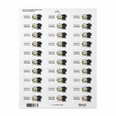 イエローnブラックラブラドール ラベル (フルシート)