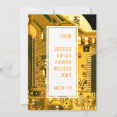 イエローPCBボード、電子部品プリント回路 サンキューカード (裏面)