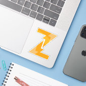 イエローZモノグラム シール (ノートパソコンとiPhone)