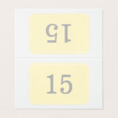 イエロ単エレガント折テーブルカード (外部フラット)