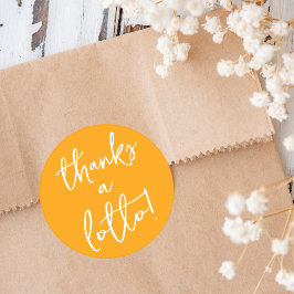 イエロ感謝していアロットステッカー宝くじチケットお願い ラウンドシール