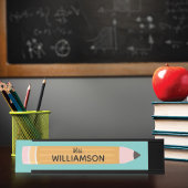 イエロ書ス鉛筆パーソナライズされた先生 デスクネームプレート