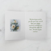 イエロ淡い色のローローズコンビニエンスカード サンキューカード (内部)