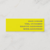イエロ無地のカラー名刺 スキニー名刺 (正面)