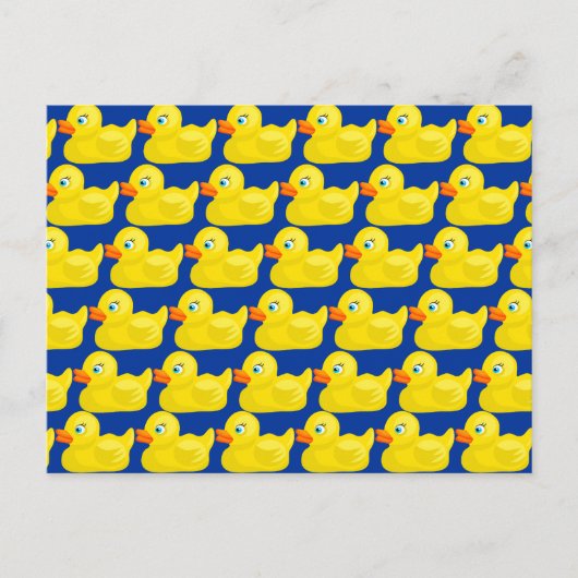 イエロ素晴らしゴムダッキー(アヒルちゃん)壁紙デザイン ポストカード (正面)