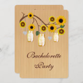 イエロ素朴ーメイソンジャースバチェロレッテ招待状 招待状 (正面/裏面)