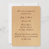 イエロ素朴ーメイソンジャース婚約パーティ招待状 招待状 (裏面)