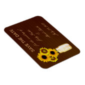 イエロ素朴ー・メイソン・ジャー日付磁石を保存 マグネット (右側)