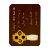 イエロ素朴ー・メイソン・ジャー日付磁石を保存 マグネット (縦)