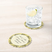イエロ結婚スパーソナライズされたカスタム紙コースター ペーパーコースター (インサイチュ)